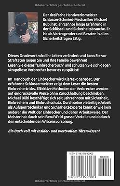 Das ist die Rückseite vom Handbuch der Einbrecher - In diesem Buch werden die Methoden der Einbrecher gezeigt.